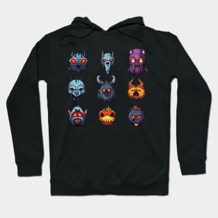 Creepy Scary Spooky Halloween Faces Hoodie